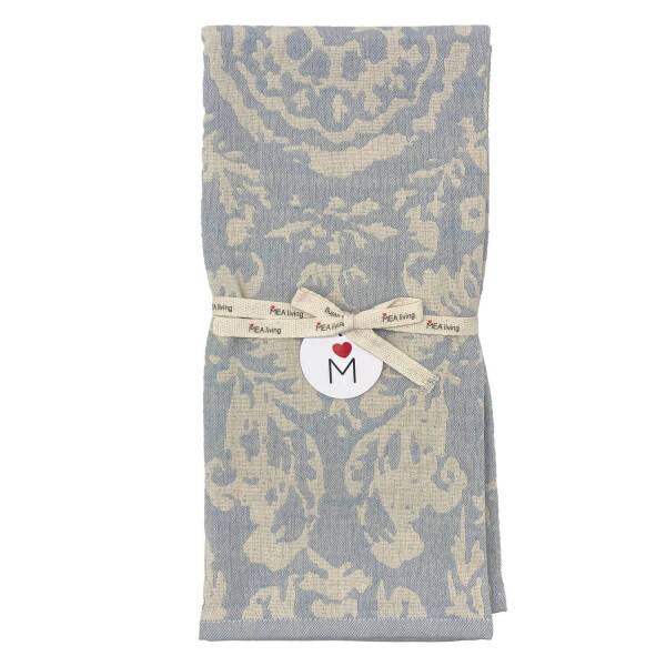 Mea Living 2er Set, Geschirrtuch blau