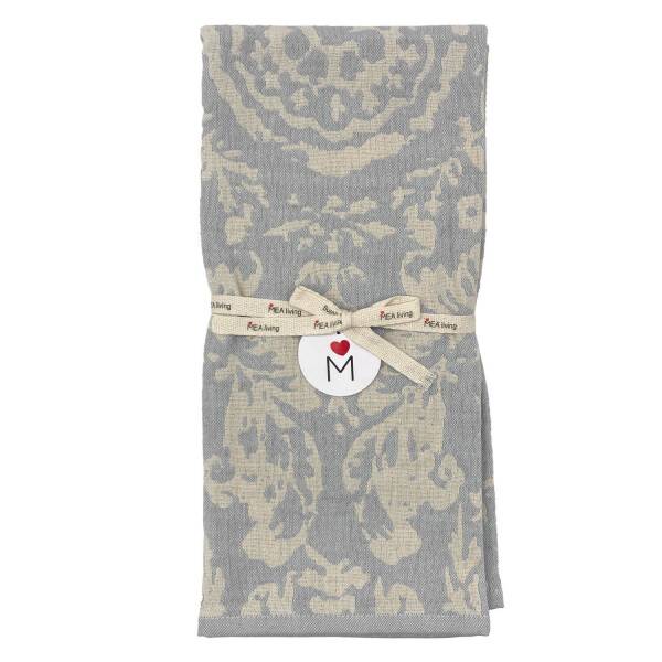 Mea Living 2er Set, Geschirrtuch grau