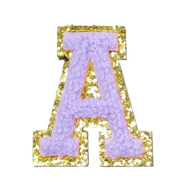 Mea Living Buchstabensticker "A" flieder/gold Glitter