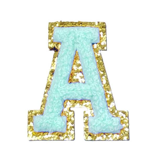Mea Living Buchstabensticker "A" mint/gold Glitter