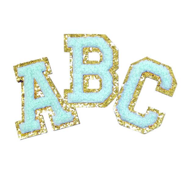 Mea Living Buchstabensticker "A" mint/gold Glitter Tiefpreis