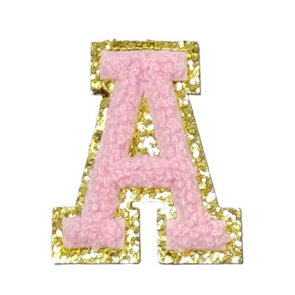 Mea Living Buchstabensticker "A" rosa/gold Glitter