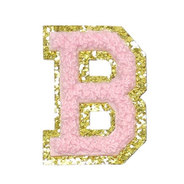 Mea Living Buchstabensticker "B" rosa/gold Glitter