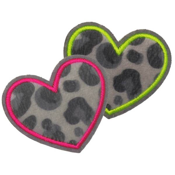 Mea Living Bügelpatch "C" Leo-Muster neonpink Discount Store für neue Produkte