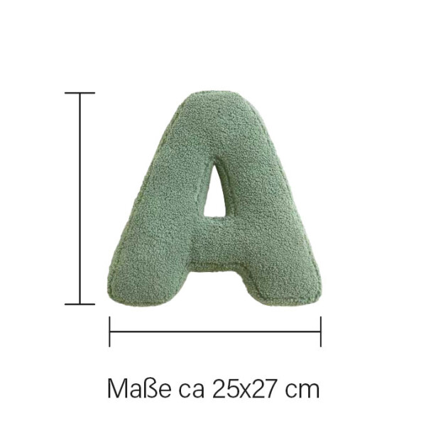 Mea Living Buchstabenkissen "A" grün im Angebot