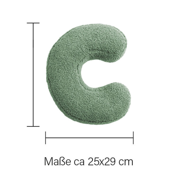 Mea Living Buchstabenkissen "C" grün Kostenloser Versand