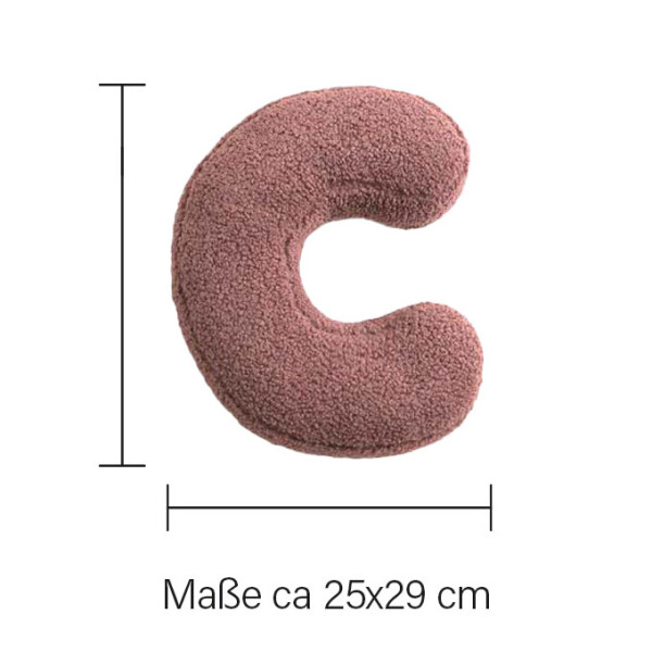 Mea Living Buchstabenkissen "C" rose Limitierter Zeitrabatt