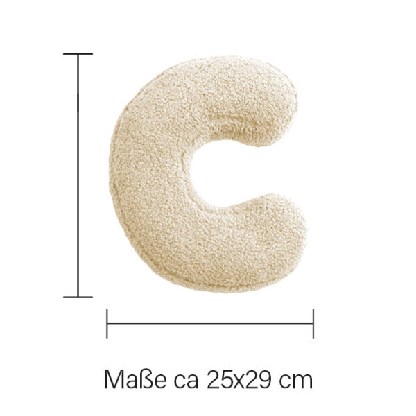 Mea Living Buchstabenkissen "C" wollweiss Fabrik Onlineshop