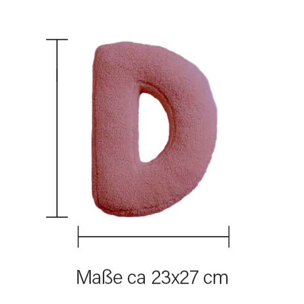Mea Living Buchstabenkissen "D" rose Sonderangebot