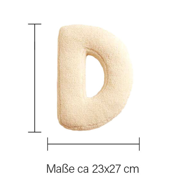 Mea Living Buchstabenkissen "D" wollweiss Rabatt