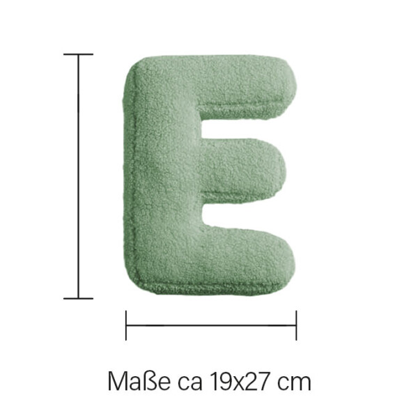 Mea Living Buchstabenkissen "E" grün Günstig kaufen