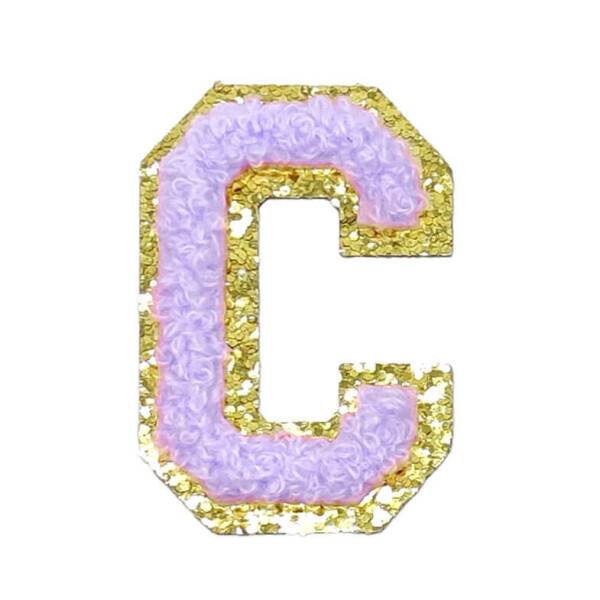 Mea Living Buchstabensticker "C" flieder/gold Glitter