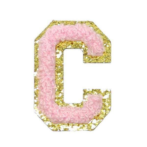 Mea Living Buchstabensticker "C" rosa/gold Glitter