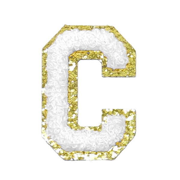Mea Living Buchstabensticker "C" weiß/gold Glitter