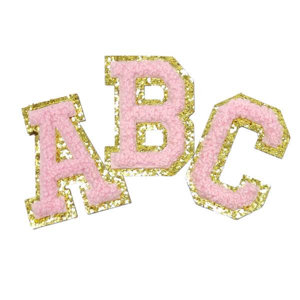 Mea Living Buchstabensticker "D" rosa/gold Glitter