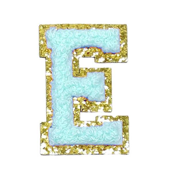 Mea Living Buchstabensticker "E" mint/gold Glitter