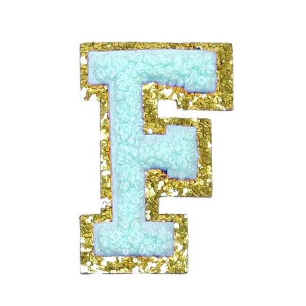Mea Living Buchstabensticker "F" mint/gold Glitter