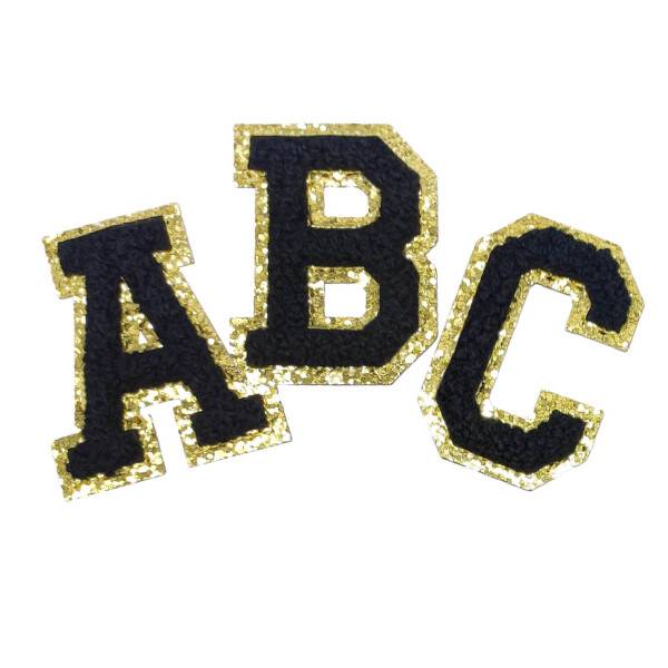 Mea Living Buchstabensticker "F" schwarz/gold Glitter Neuheiten