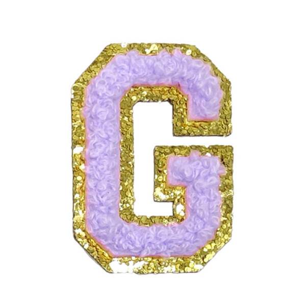 Mea Living Buchstabensticker "G" flieder/gold Glitter