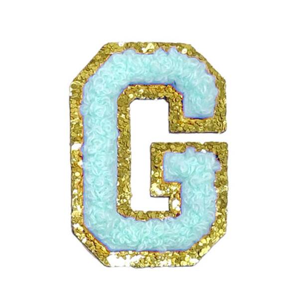 Mea Living Buchstabensticker "G" mint/gold Glitter