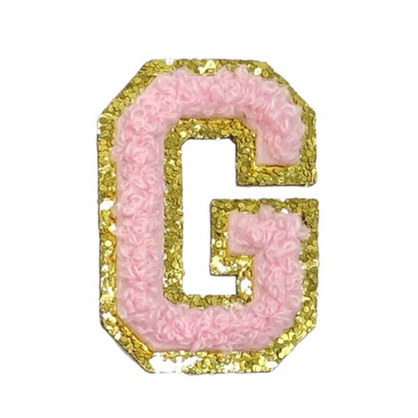Mea Living Buchstabensticker "G" rosa/gold Glitter