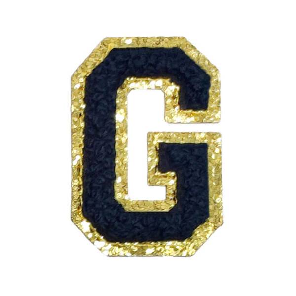 Mea Living Buchstabensticker "G" schwarz/gold Glitter