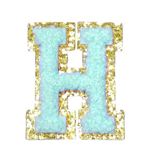 Mea Living Buchstabensticker "H" mint/gold Glitter