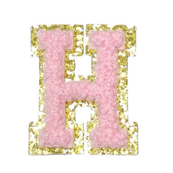 Mea Living Buchstabensticker "H" rosa/gold Glitter