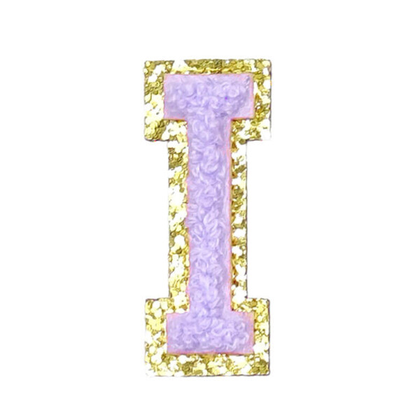Mea Living Buchstabensticker "I" flieder/gold Glitter