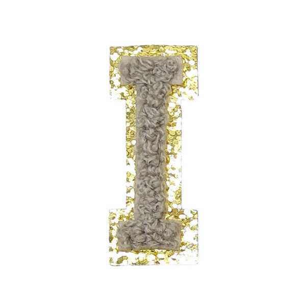 Mea Living Buchstabensticker "I" grau/gold Glitter