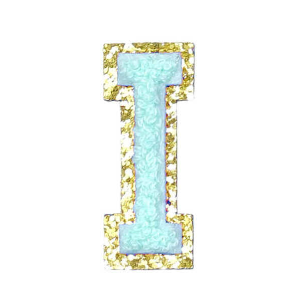 Mea Living Buchstabensticker "I" mint/gold Glitter