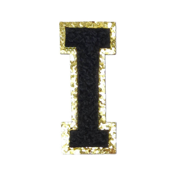 Mea Living Buchstabensticker "I" schwarz/gold Glitter