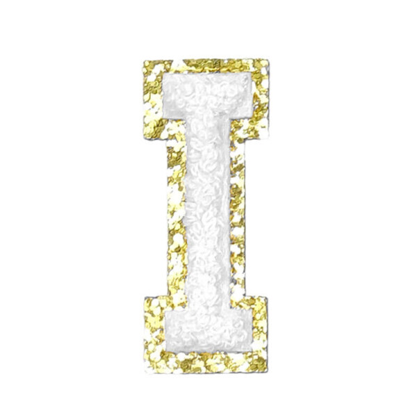 Mea Living Buchstabensticker "I" weiß/gold Glitter