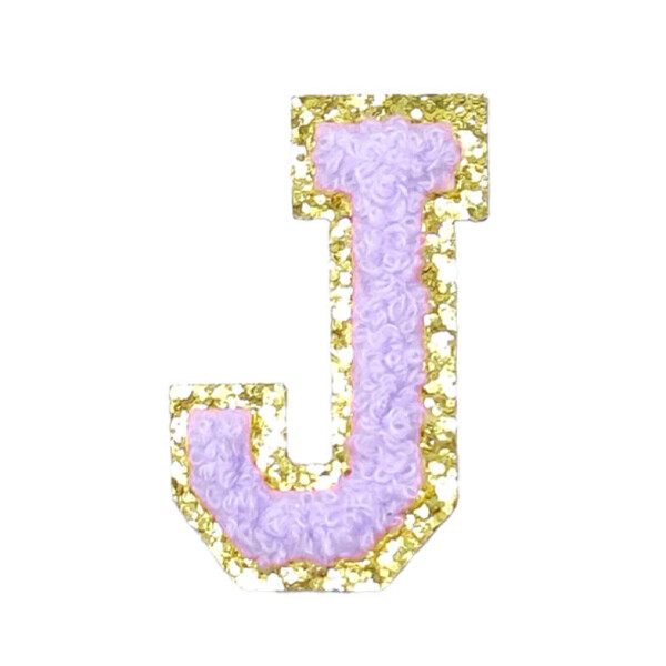 Mea Living Buchstabensticker "J" flieder/gold Glitter