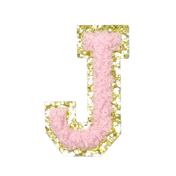Mea Living Buchstabensticker "J" rosa/gold Glitter