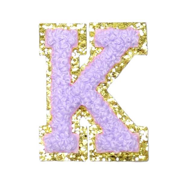 Mea Living Buchstabensticker "K" flieder/gold Glitter