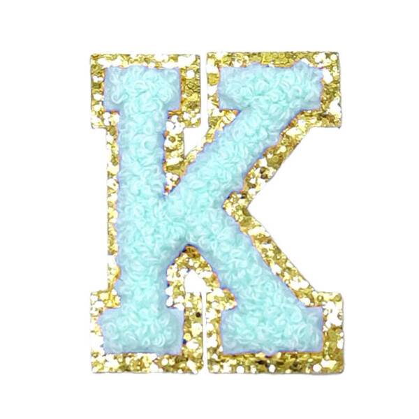 Mea Living Buchstabensticker "K" mint/gold Glitter