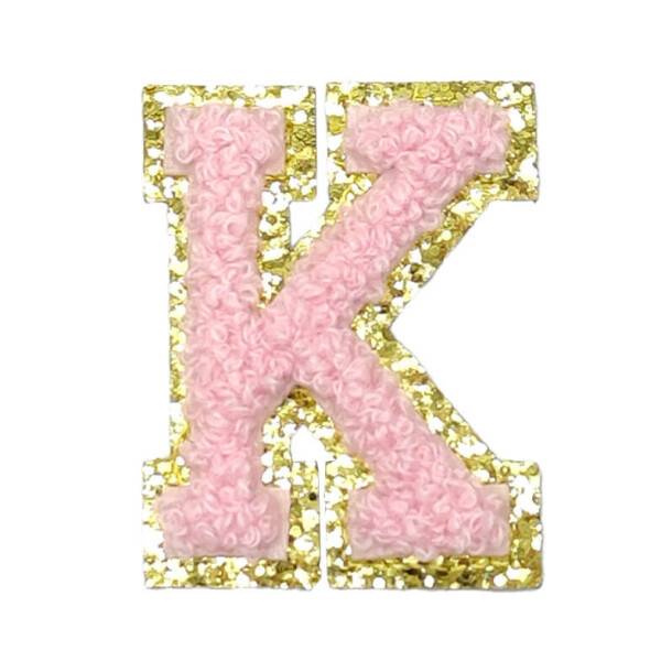 Mea Living Buchstabensticker "K" rosa/gold Glitter