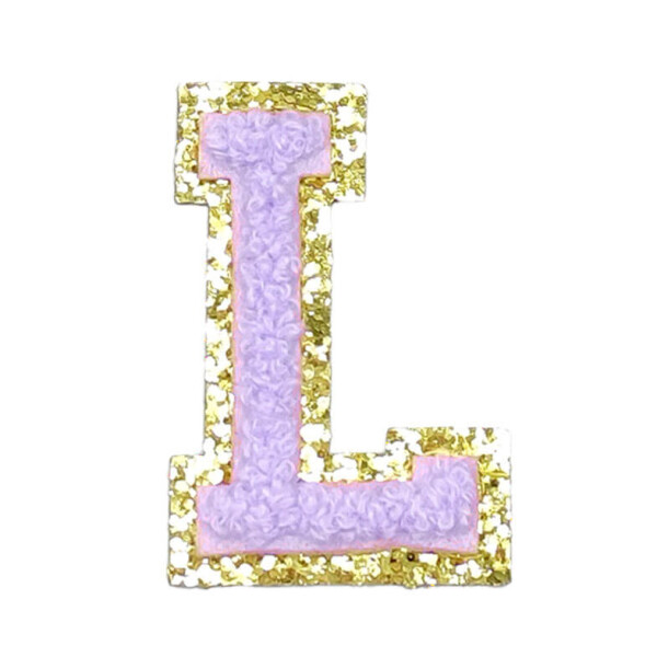 Mea Living Buchstabensticker "L" flieder/gold Glitter