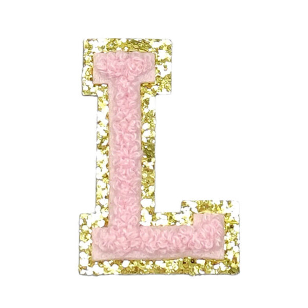 Mea Living Buchstabensticker "L" rosa/gold Glitter
