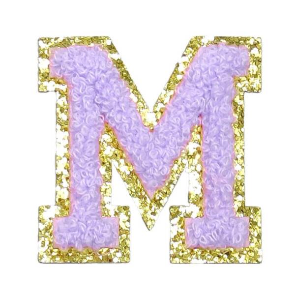 Mea Living Buchstabensticker "M" flieder/gold Glitter