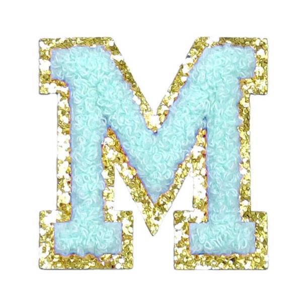 Mea Living Buchstabensticker "M" mint/gold Glitter
