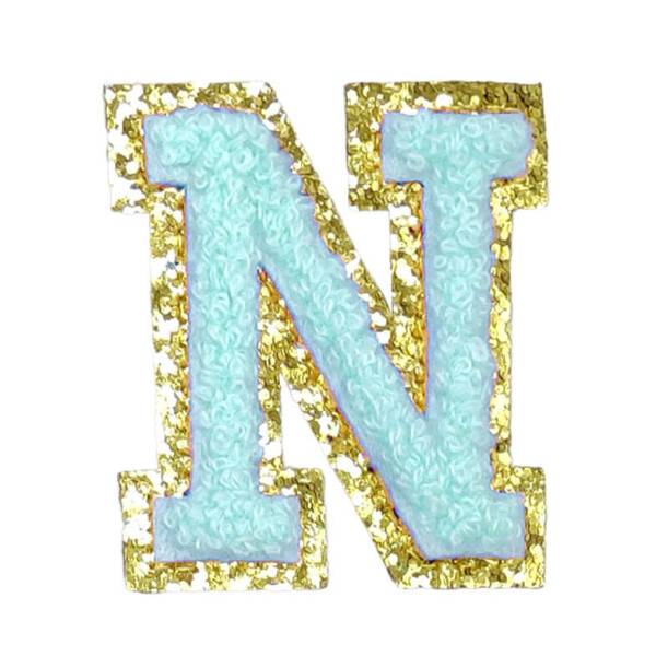 Mea Living Buchstabensticker "N" mint/gold Glitter
