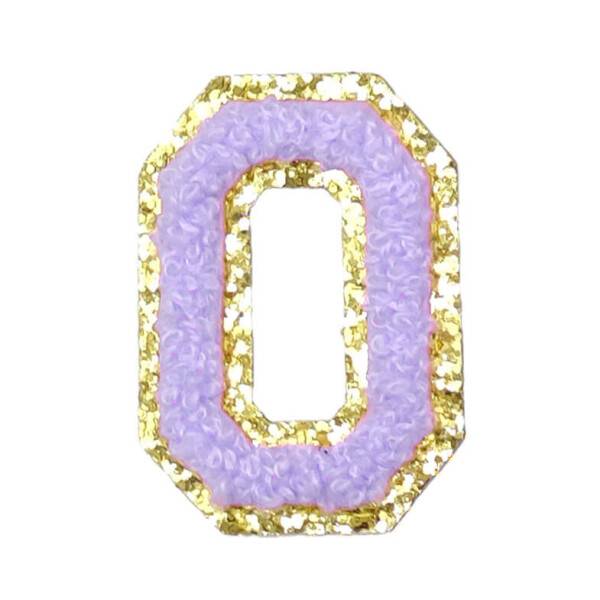 Mea Living Buchstabensticker "O" flieder/gold Glitter