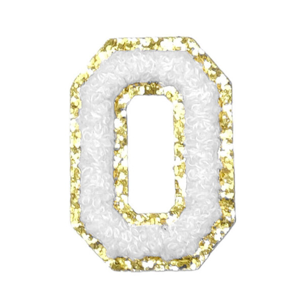 Mea Living Buchstabensticker "O" weiß/gold Glitter