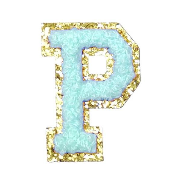 Mea Living Buchstabensticker "P" mint/gold Glitter