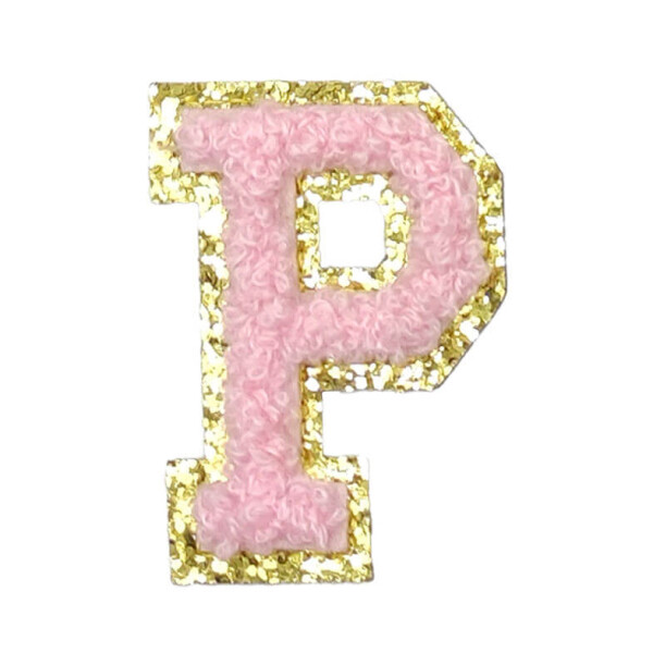 Mea Living Buchstabensticker "P" rosa/gold Glitter