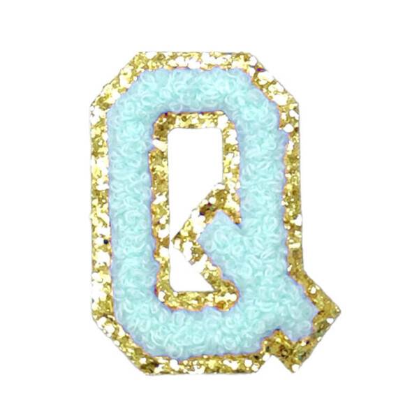 Mea Living Buchstabensticker "Q" mint/gold Glitter