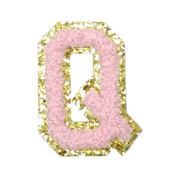 Mea Living Buchstabensticker "Q" rosa/gold Glitter