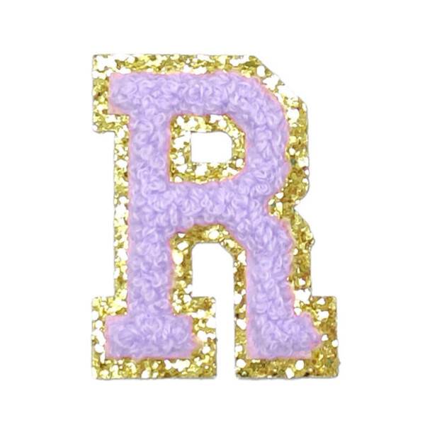 Mea Living Buchstabensticker "R" flieder/gold Glitter